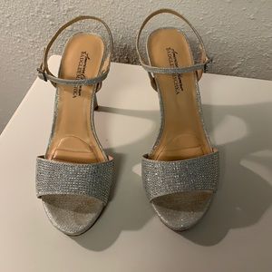 Sparkly silver heels. Very good condition, worn once.